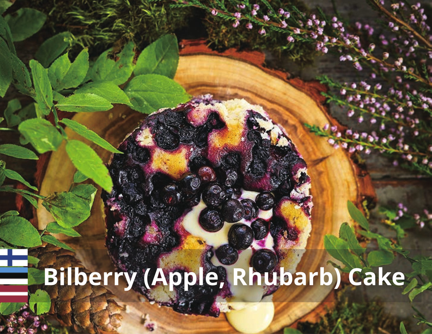 Bilberry (Apple, Rhubarb) Cake
